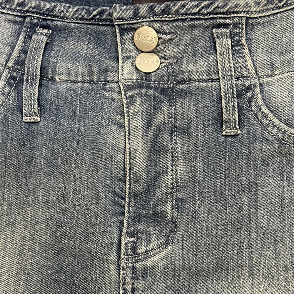 NYDJ Chloe Capri Jeans Hollywood Waistband Thistle Falls Size 4 Cropped Denim - Picture 4 of 11